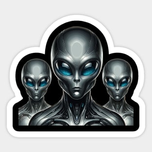 Galactic Envoys: The Grey Aliens ntelligentsia Sticker